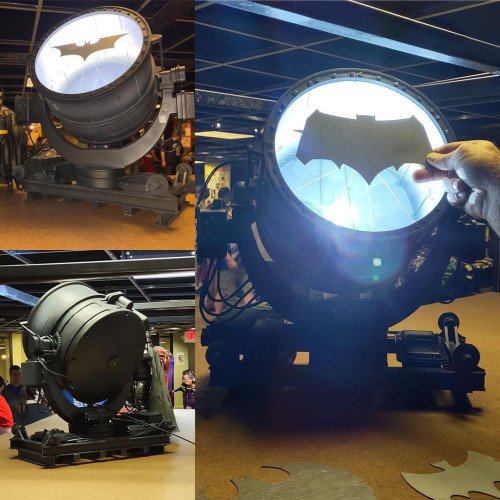 Our 1/6 scale bat signal in our booth at Wonderfest 2022! image
