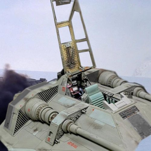 I photoshopped our Snow Speeder in front of a Hoth background. What do you think? image